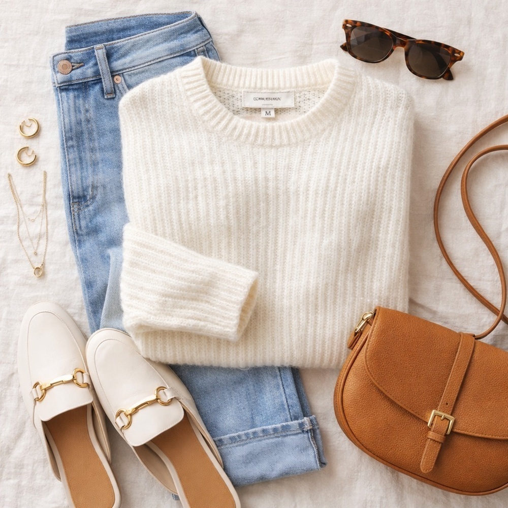 Banana Republic | Ivory Alpaca Blend Knit Sweater | M - Picture 4 of 6